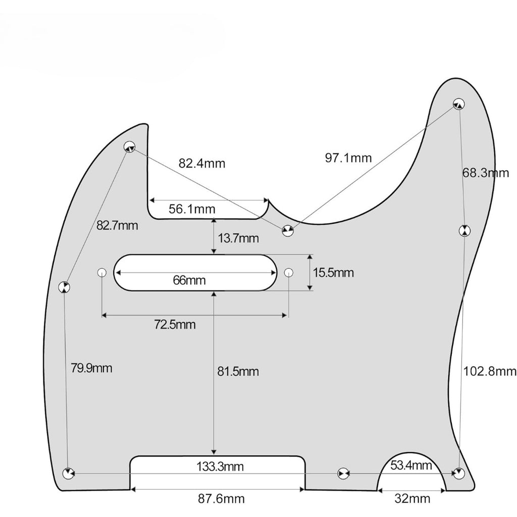 LW Essentials® Basic Telecaster Pickguard 8 Hole
