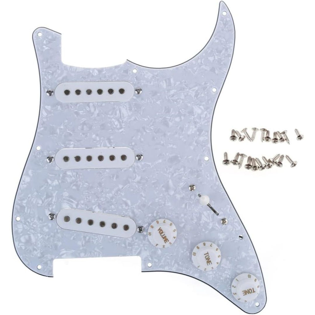 LW Essentials® Basic Stratocaster SSS Prewired Loaded Pickguard 11 Hole