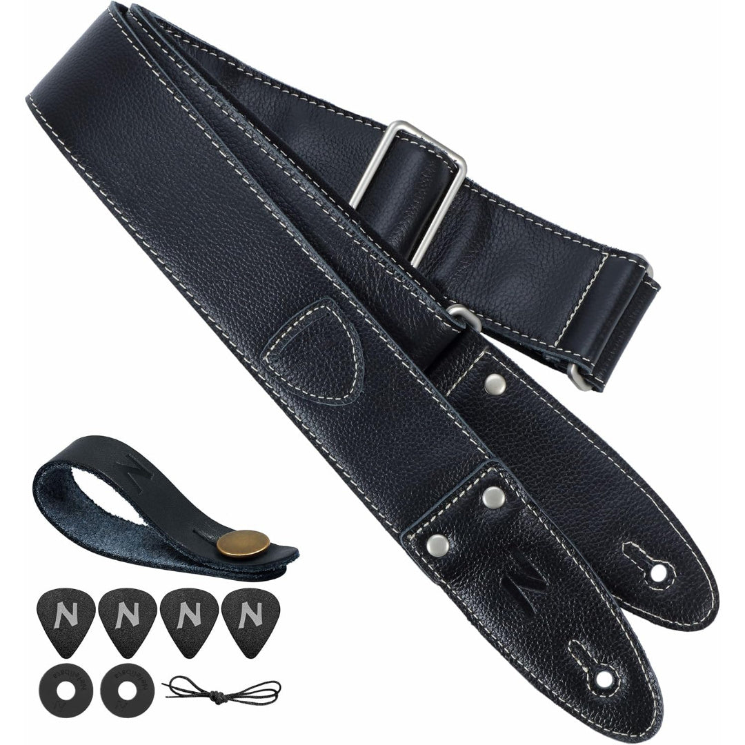 LW Essentials® Basic Leather Guitar Strap
