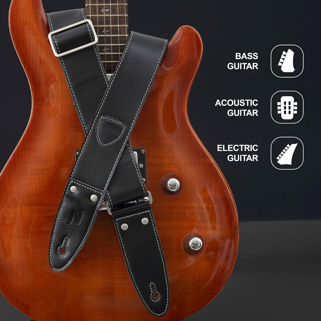 LW Essentials® Basic Leather Guitar Strap