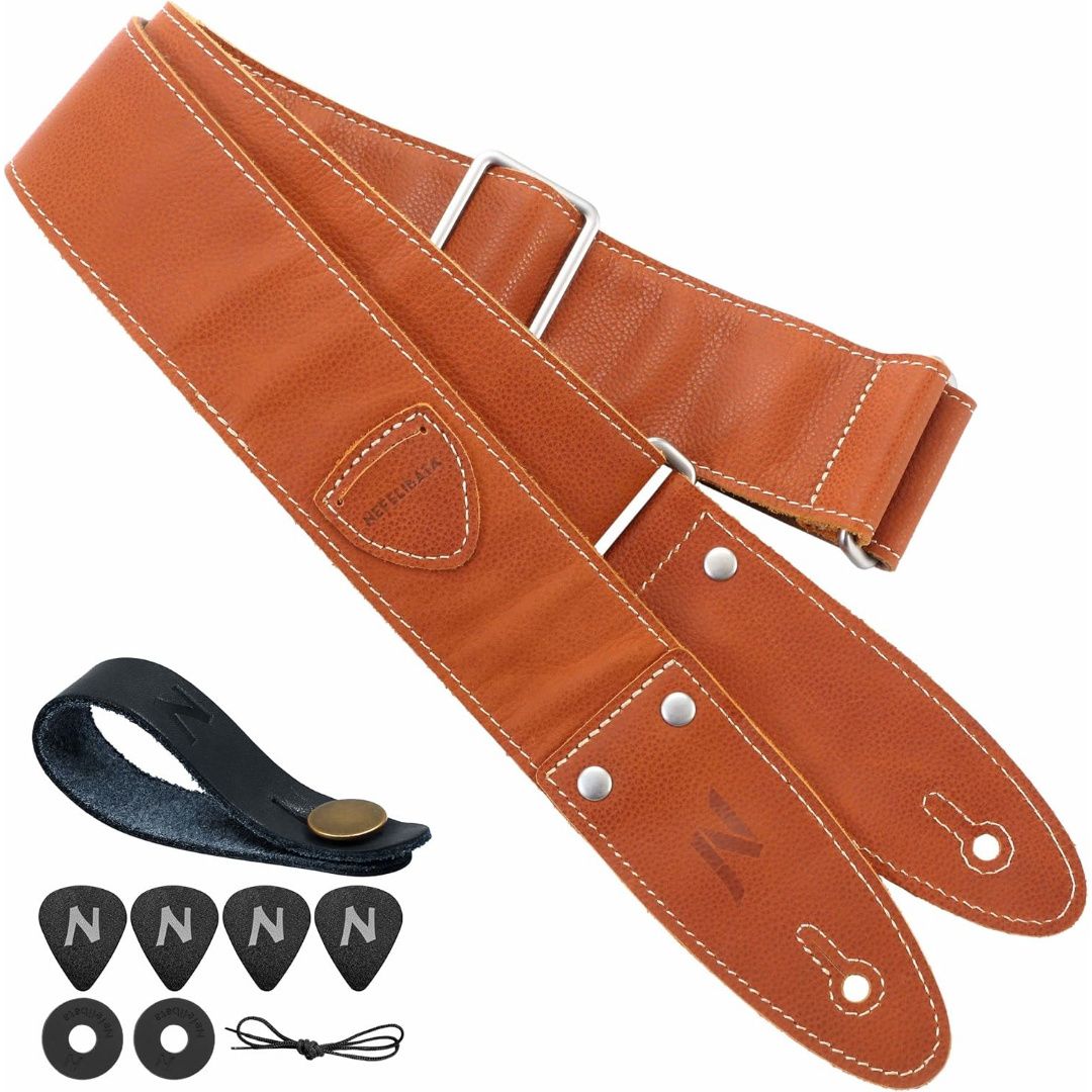 LW Essentials® Basic Leather Guitar Strap