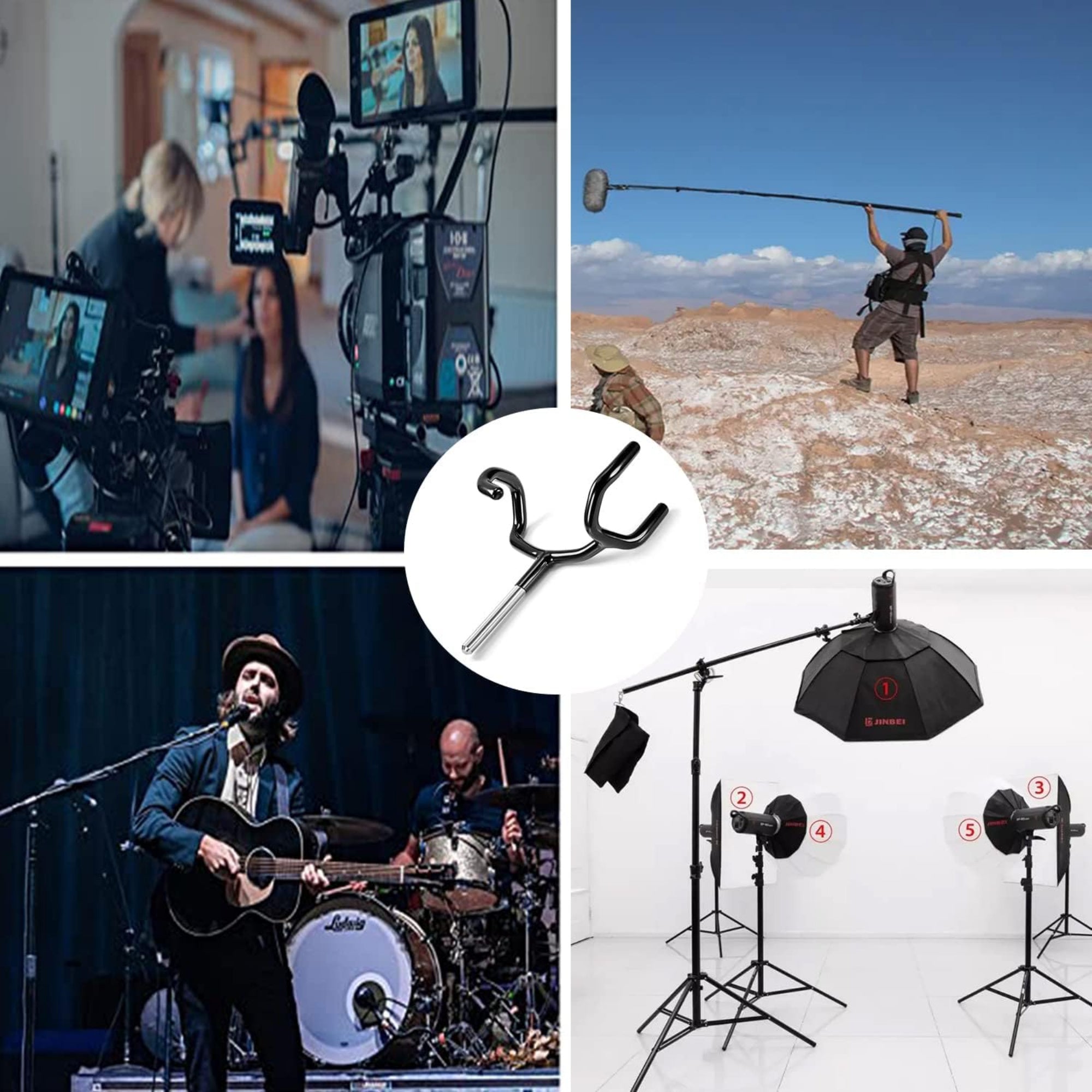 LW Essentials® Basic Microphone Boom Pole Holder & Cradle