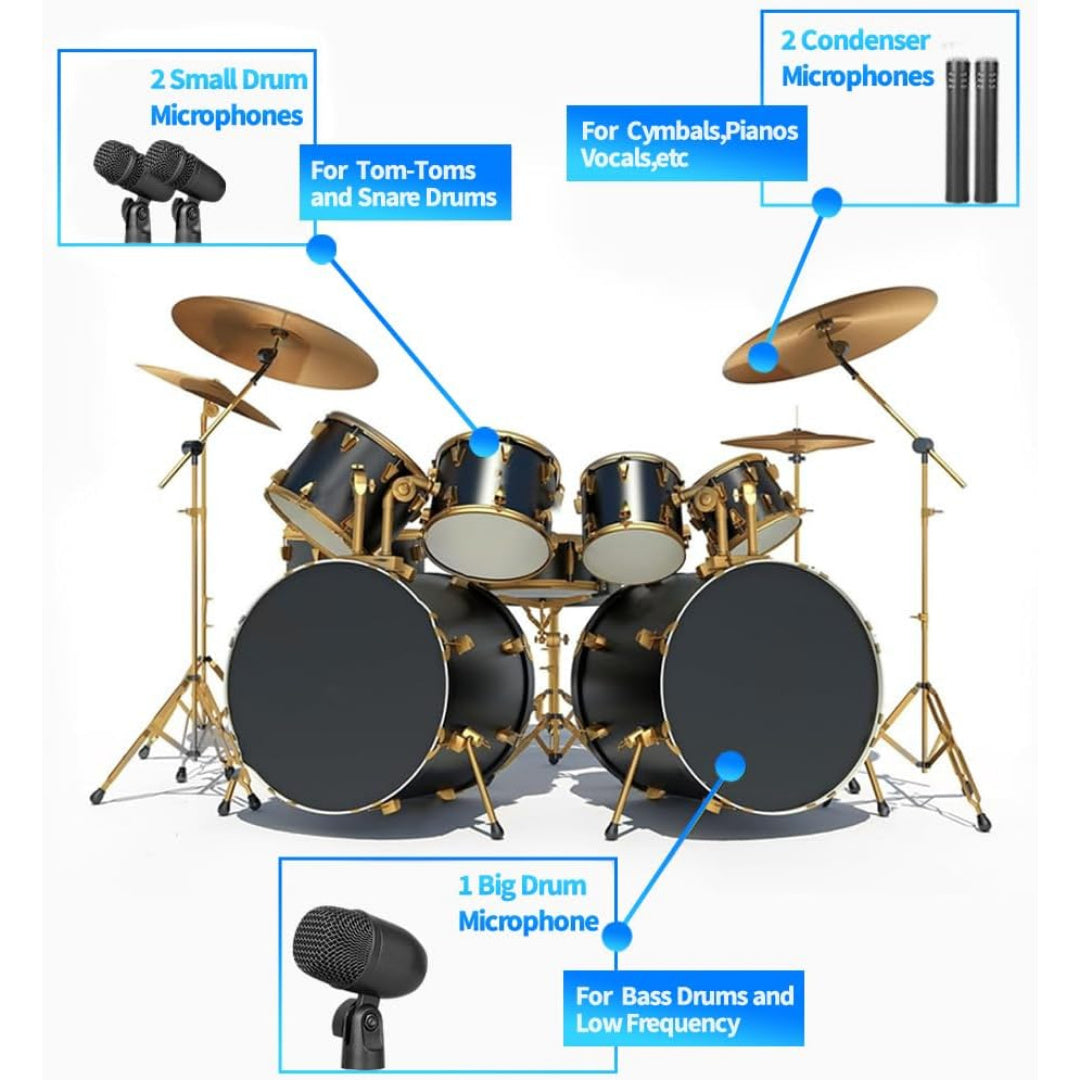 LW Essentials® Basic Wired Drum Microphone Set