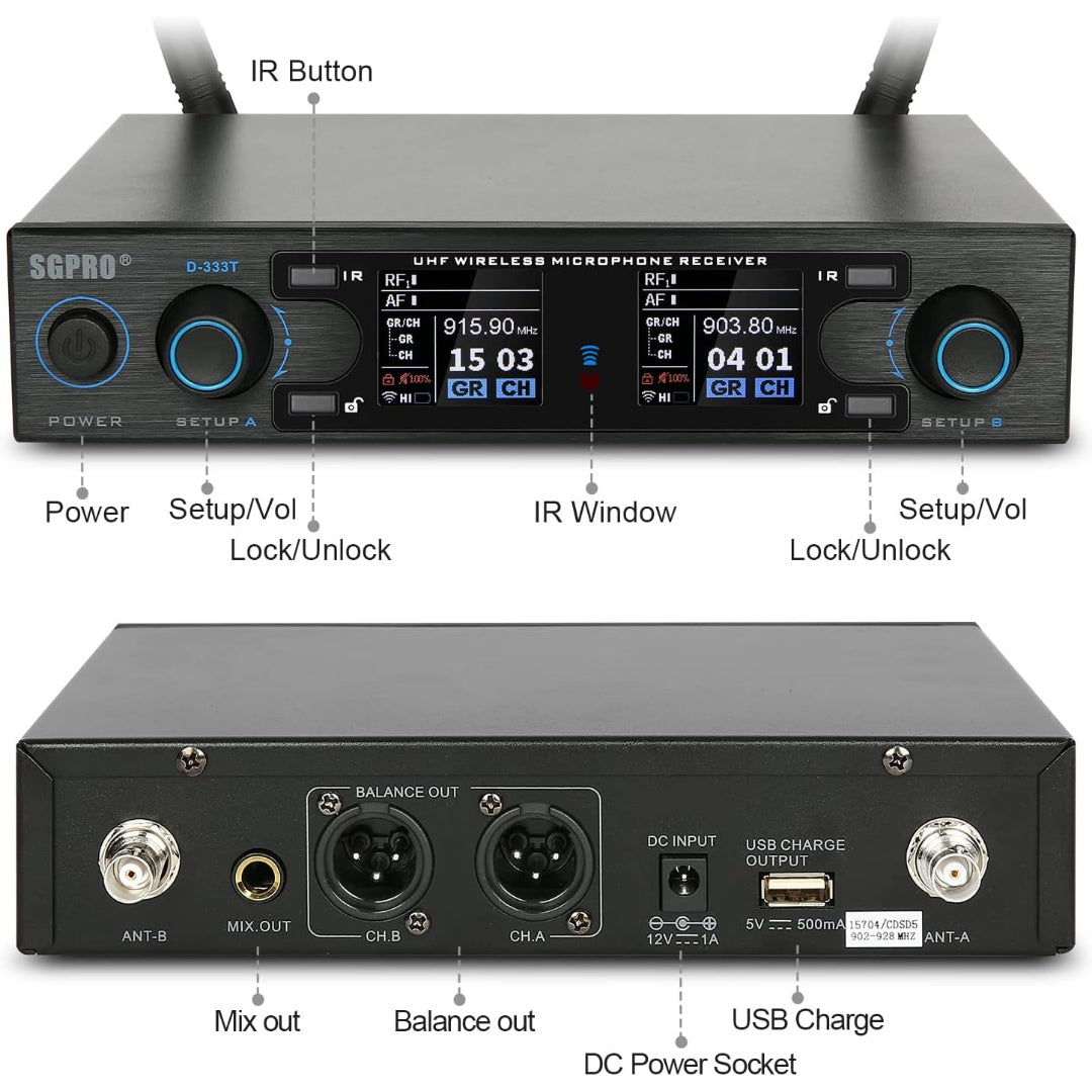 LW Essentials® Premium Wireless Clip-On Instrument Microphone