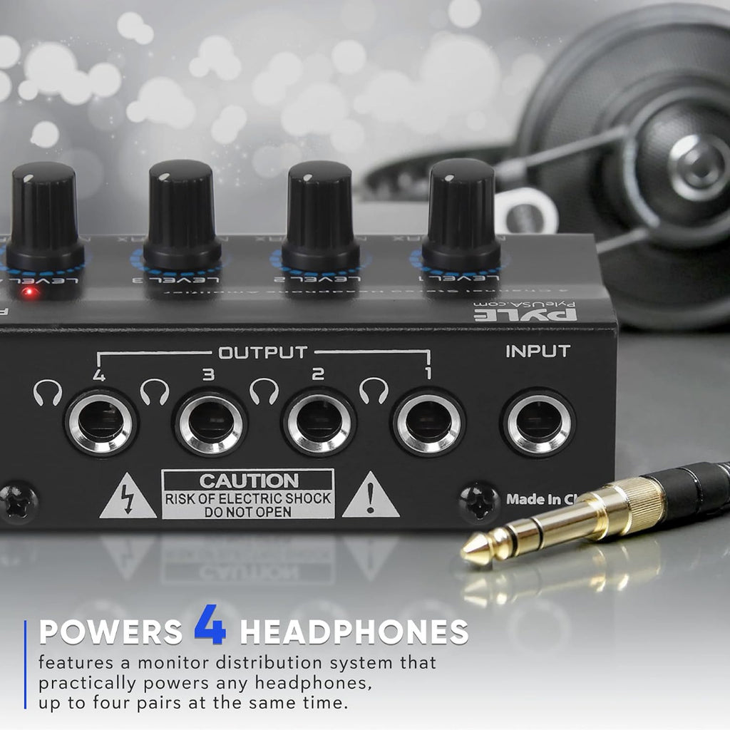 LW Essentials® Premium Portable 4-Channel Stereo Headphone Amplifier