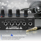 LW Essentials® Premium Portable 4-Channel Stereo Headphone Amplifier
