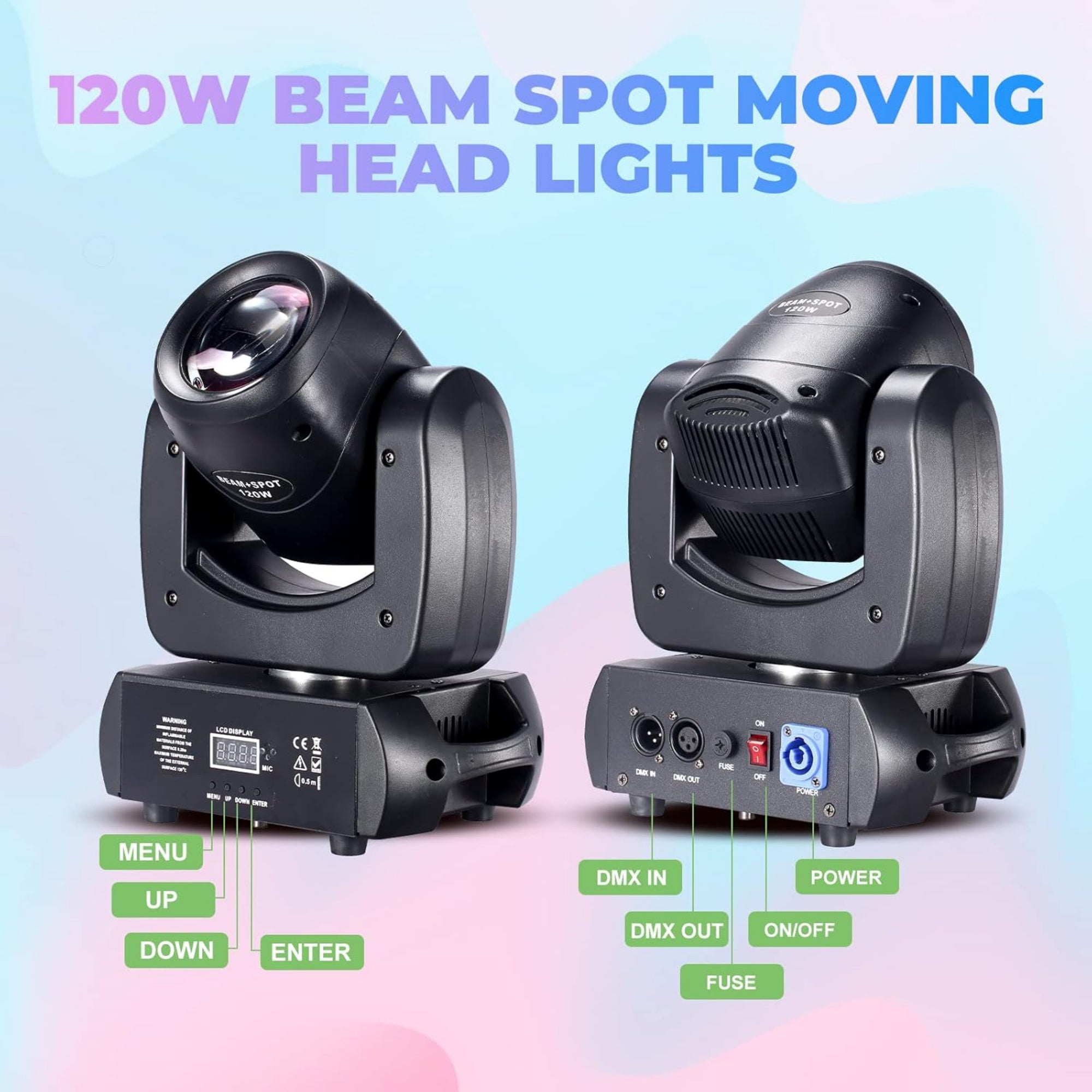 LW Essentials® Premium Moving Head GOBO Stage Lights