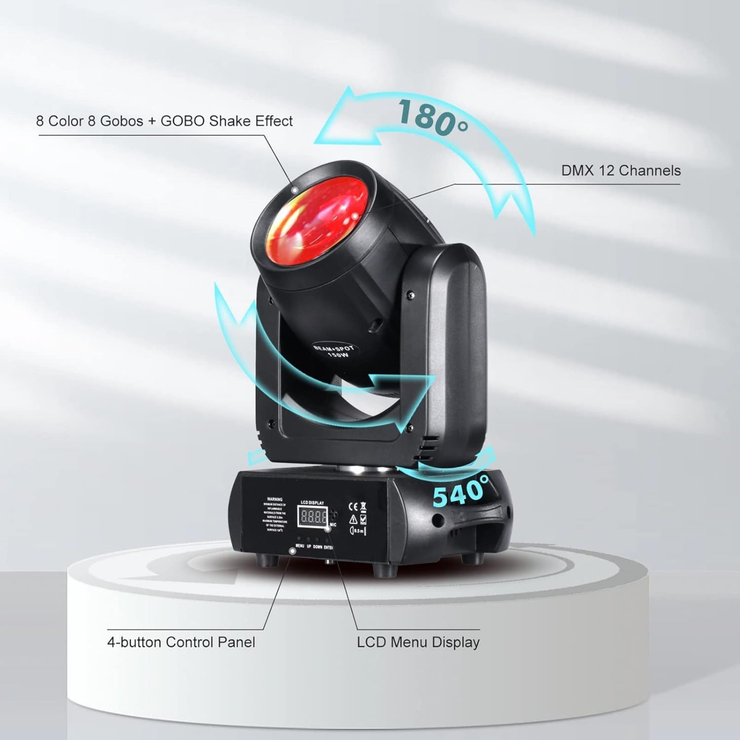 LW Essentials® Premium Moving Head GOBO Stage Lights