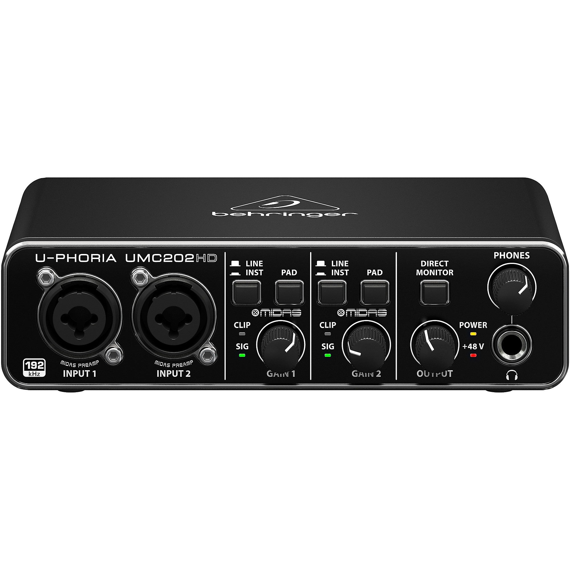 Behringer U-PHORIA UMC202HD Audiophile 2x2, 24-Bit/192kHz USB Audio Interface