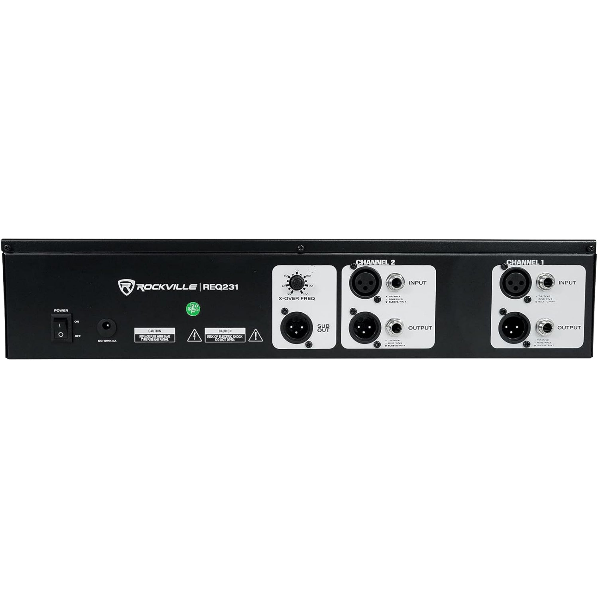 Rockville REQ231 Dual 31 Band 1/3 Octave Graphic Equalizer with Sub-Output