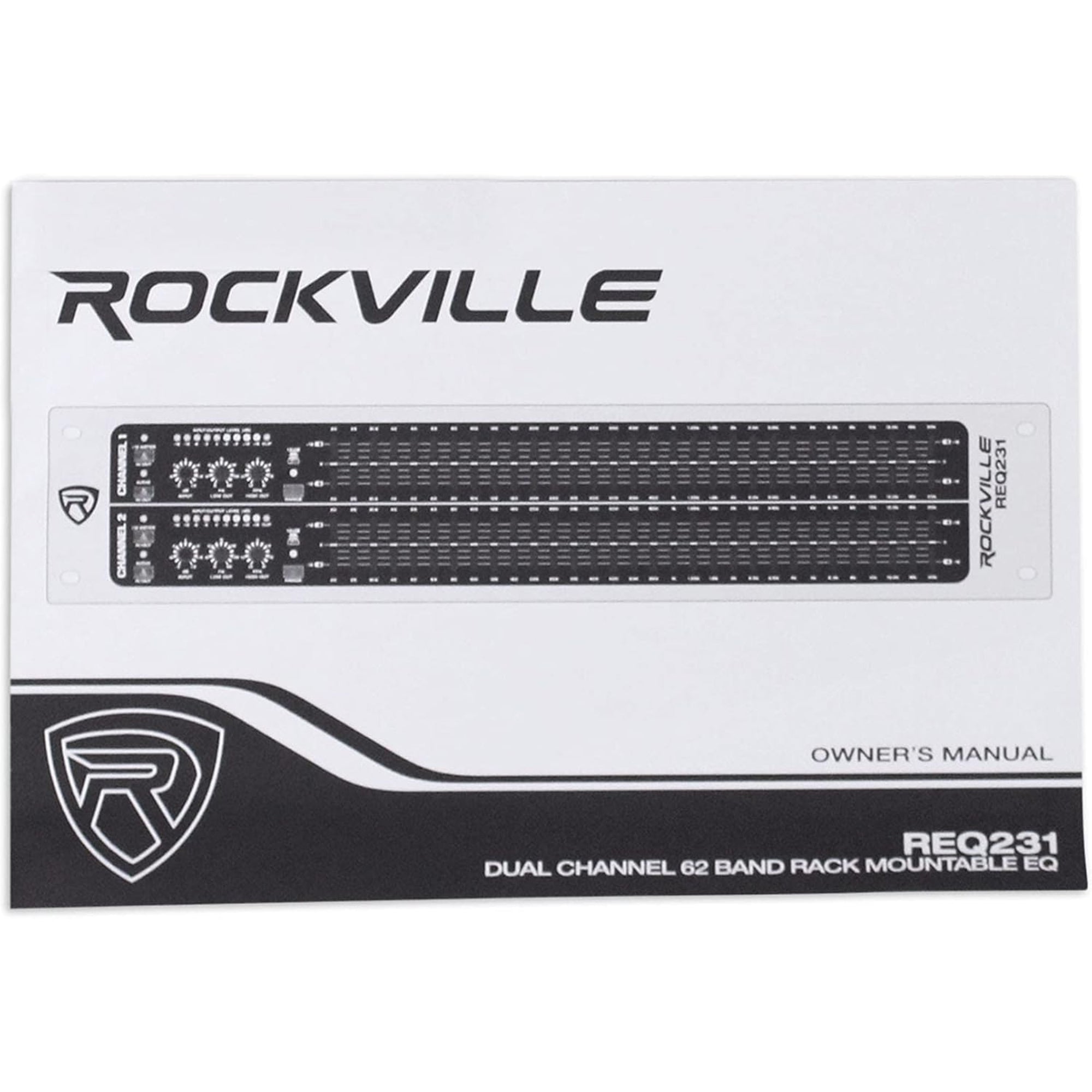 Rockville REQ231 Dual 31 Band 1/3 Octave Graphic Equalizer with Sub-Output