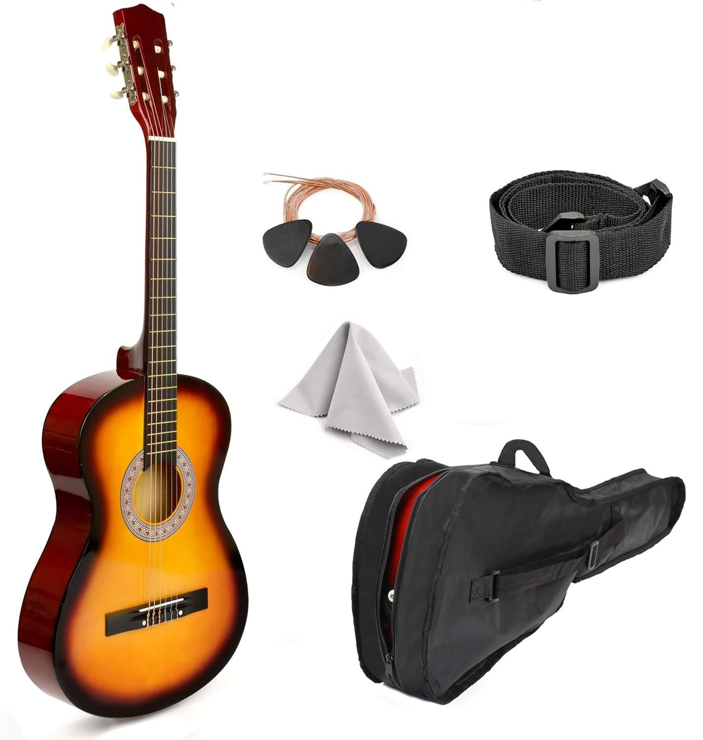 LW Essentials® Basic Kids Classical Acoustic Guitar Bundle