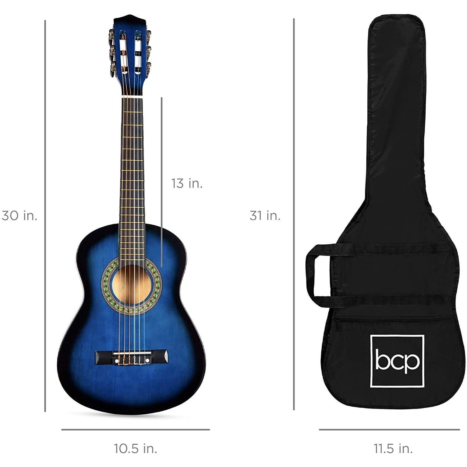 LW Essentials® Basic Kids Classical Acoustic Guitar Bundle