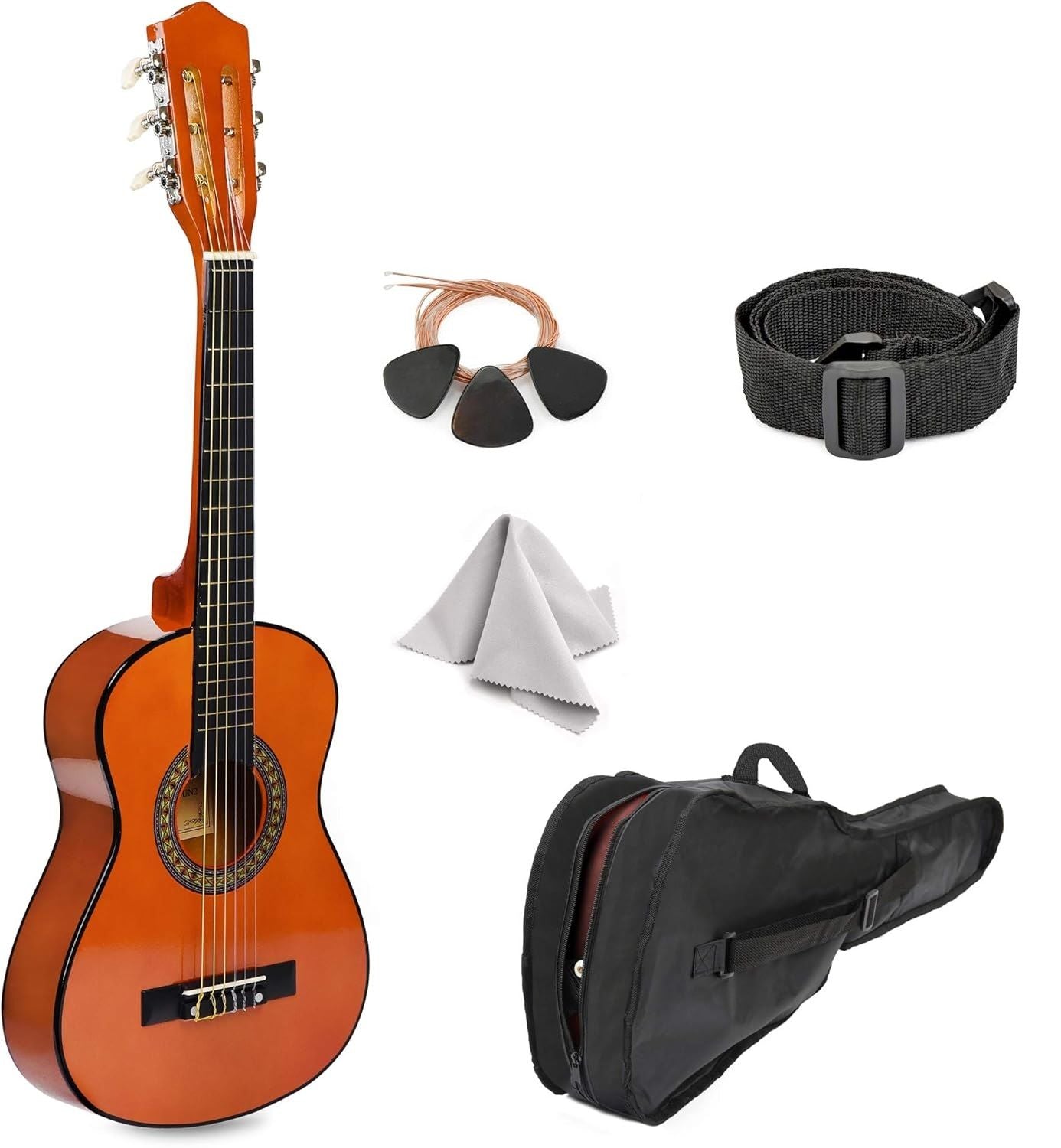 LW Essentials® Basic Kids Classical Acoustic Guitar Bundle