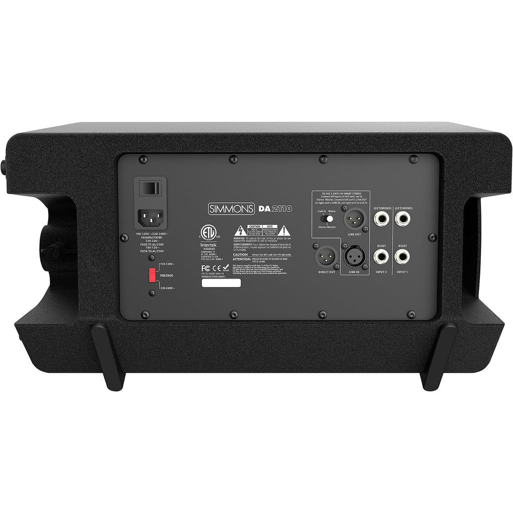 Simmons DA2110 Drum Amp and DA12S Subwoofer Bundle With Speaker Stands & Cables