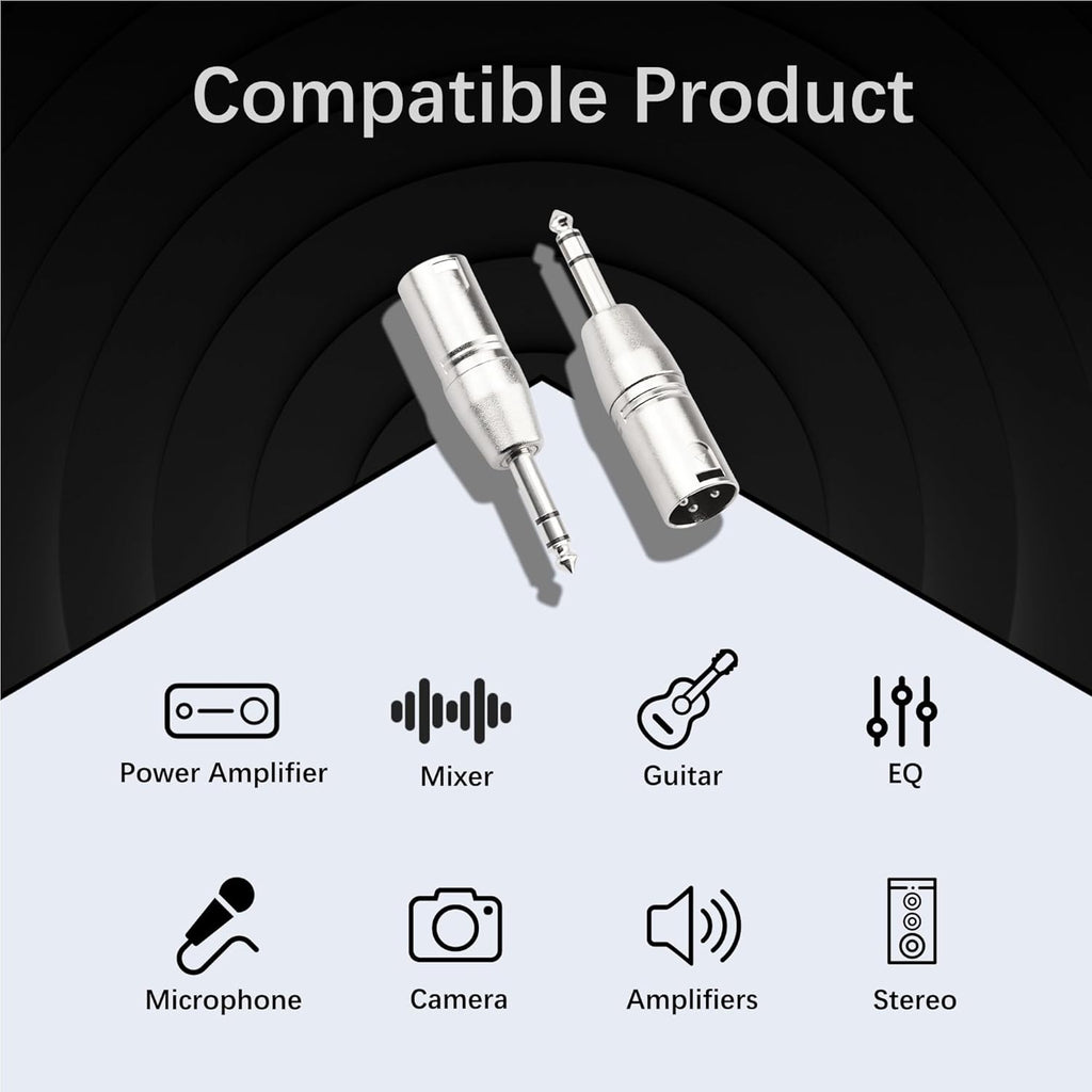 LW Essentials® Basic XLR Male to 1/4 in. Male TRS Stereo Adapter