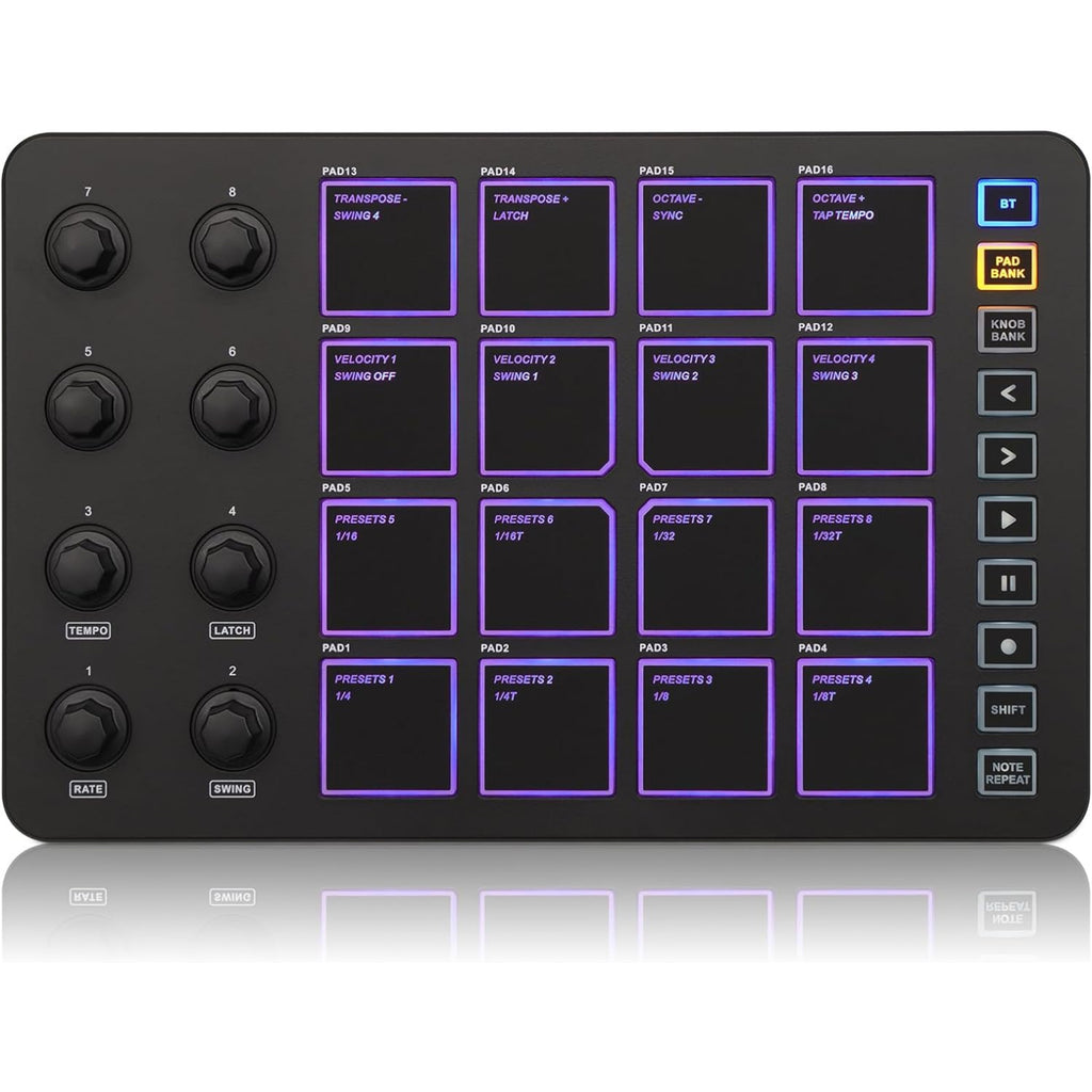 LW Essentials® Basic Wireless MIDI Controller Pad with Rechargeable Battery
