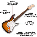 Squier Debut Series Stratocaster Electric Guitar 2-Colour Sunburst