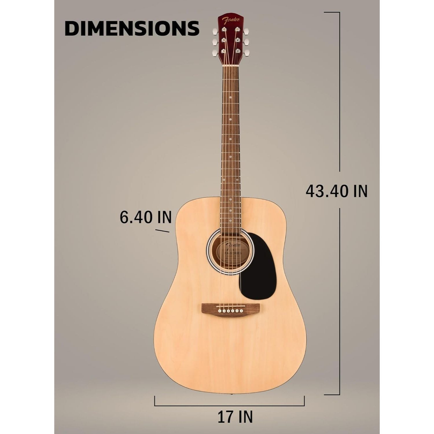 Fender FA115 Dreadnought Acoustic Guitar Pack Natural