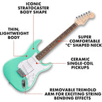 Squier Debut Series Stratocaster Electric Guitar Sea Foam Green