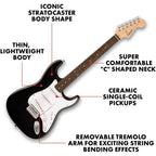 Squier Debut Series Stratocaster Electric Guitar Black