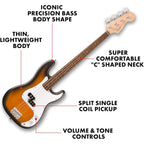 Squier Debut Series Precision Bass Guitar 2-Colour Sunburst